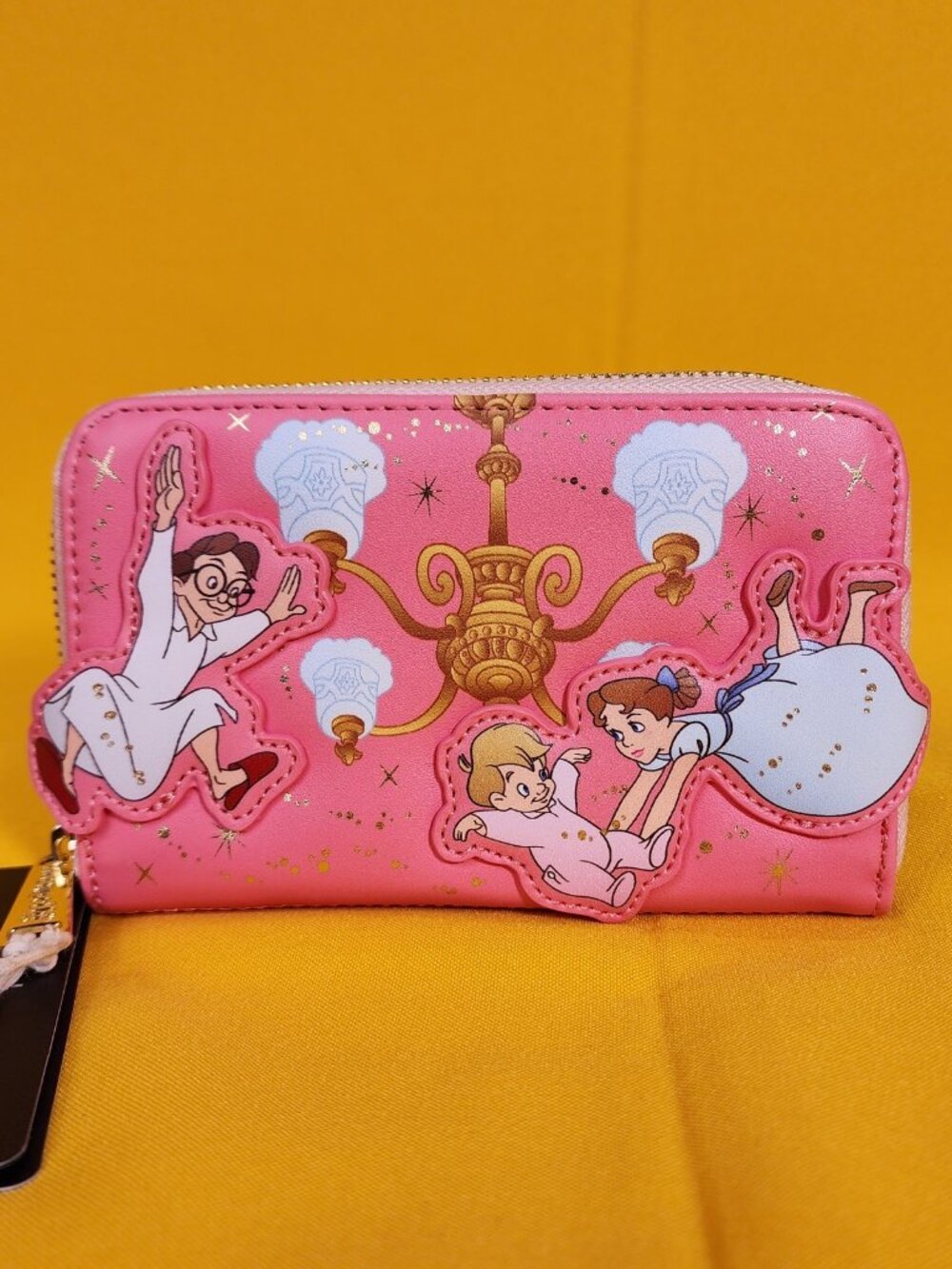 Loungefly Disney Peter Pan 70th Anniversary You Can Fly Pink Zip Wallet NEW